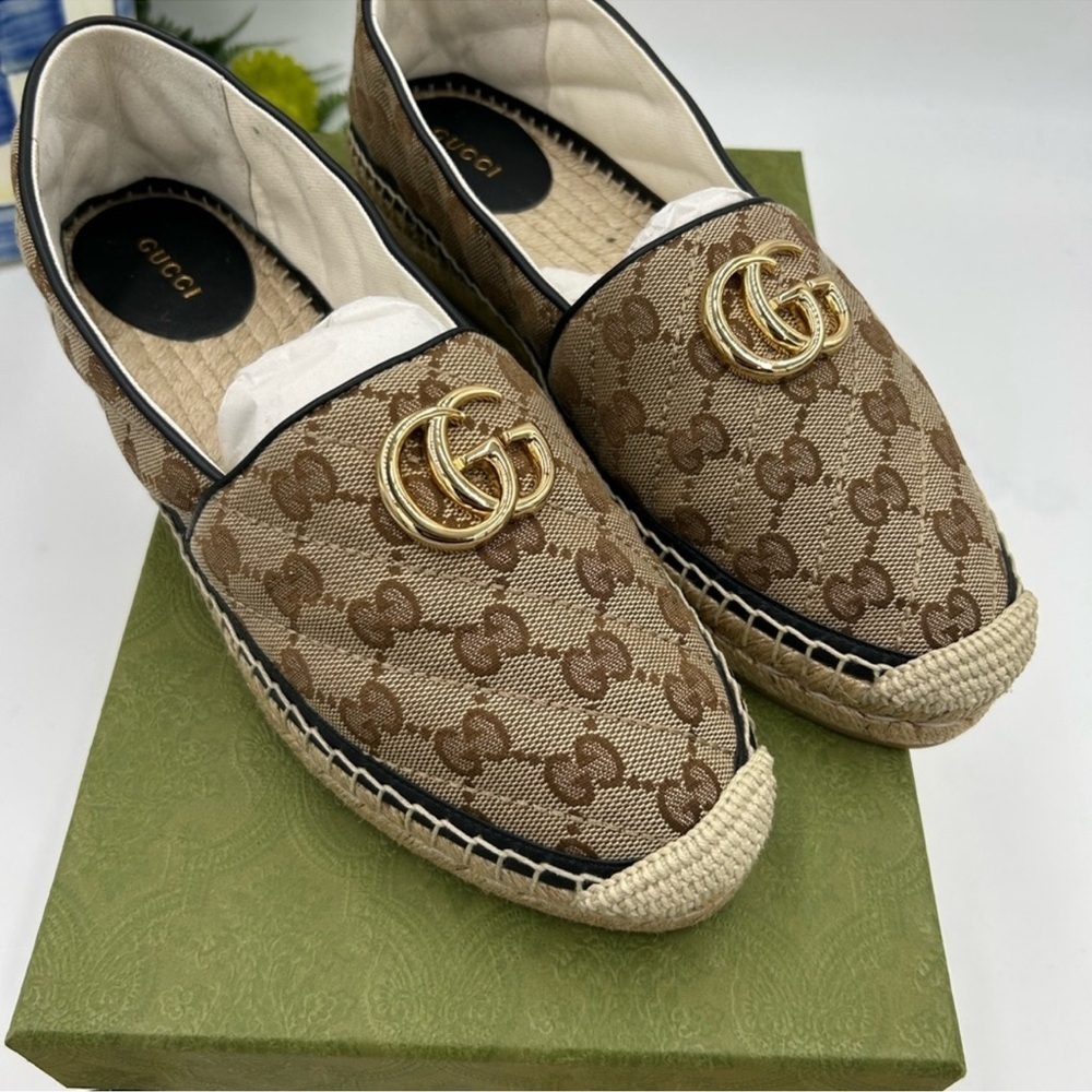 Women’s Gucci, GG supreme canvas espadrilles size 40.5 made in Spain - Picture 3 of 10
